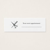 Barber Next appointment Gray White Scissor Comb (Front)