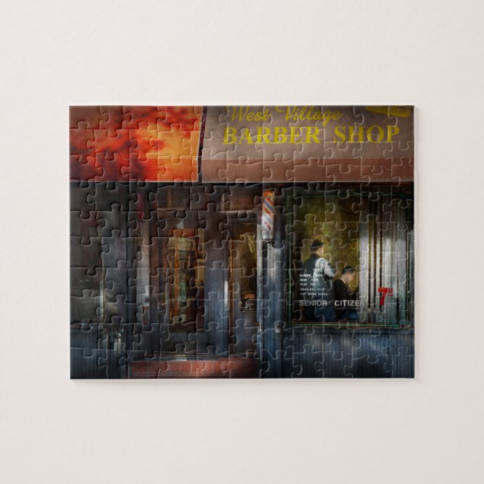 Barber NY West Village Barber Shop Jigsaw Puzzle