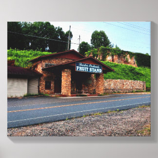 Barber Orchard shop in Waynesville NC Canvas Photo Tile