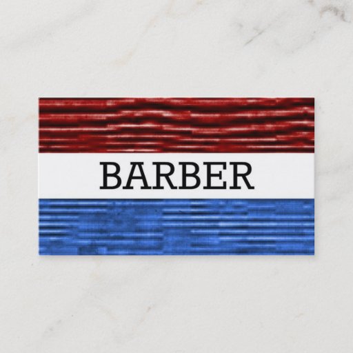 Customizable Barber Patriotic Business Card
