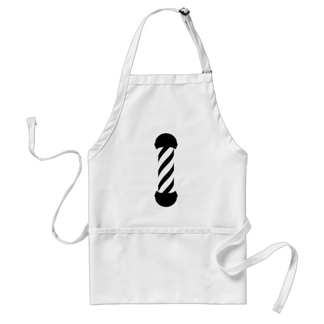 barber pole adult apron (Front)