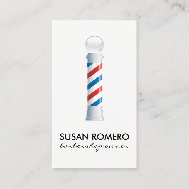 Barber Pole Appointment Card (Front)