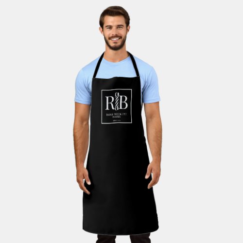 Barber Pole Barber Hair Stylist Black White Apron