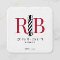 Barber Pole Barber Hair Stylist Square Business C