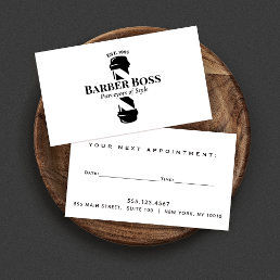Barber Pole Barbershop Appointment Reminder Busine Business Card