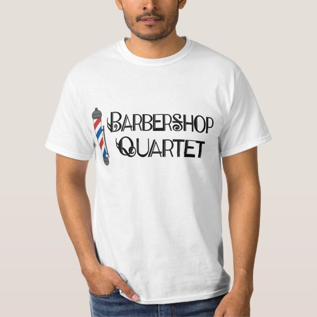 Barber Pole Barbershop Quartet T-Shirt (Front)