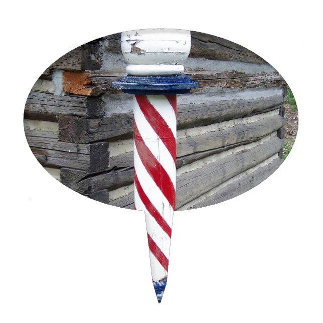 Barber Pole Cake Topper (Front)