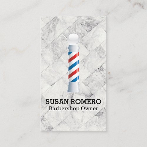 Barber Pole Candy Striped Appointment Card