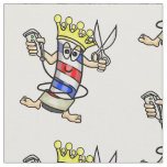 Barber Pole Cartoon Character Fabric Material