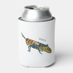 Barber pole grasshopper cartoon illustration can cooler