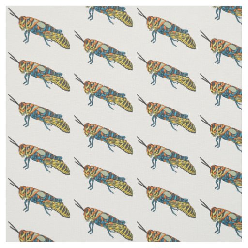 Barber pole grasshopper cartoon illustration  fabric