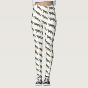 Barber pole grasshopper cartoon illustration  leggings
