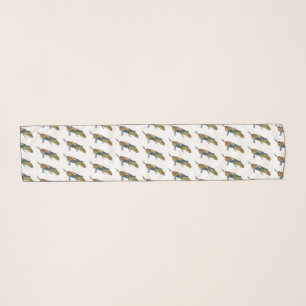 Barber pole grasshopper cartoon illustration scarf