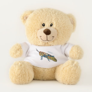 Barber pole grasshopper cartoon illustration teddy bear
