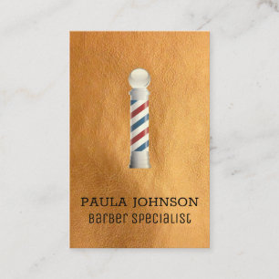 Barber Pole Hair Specialist Business Card