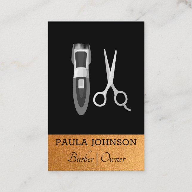 Barber Pole | Hair Specialist Business Card (Front)