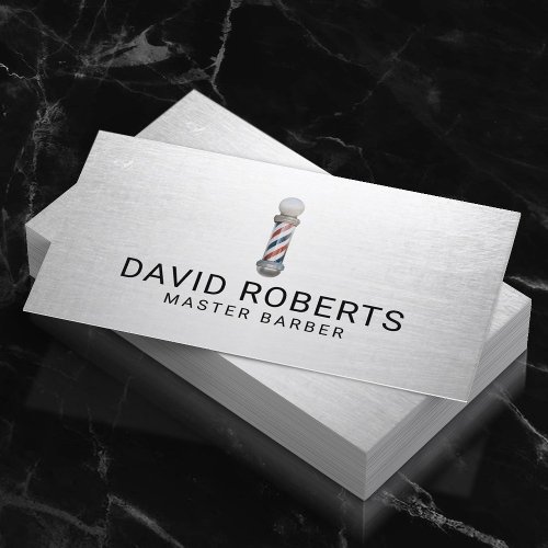 Barber Pole Hair Stylist Hairdresser Barbershop Business Card