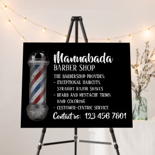 Barber pole logo shop custom photos foam board