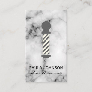 Barber Pole Marble Business Card