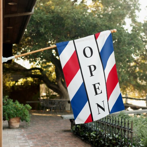 Barber Pole Open Sign