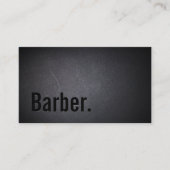 Barber Professional Black Minimalist Business Card (Front)