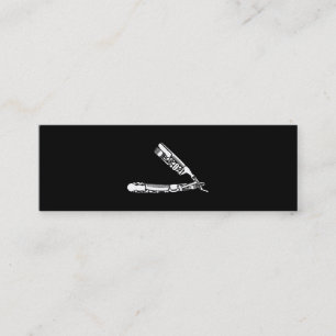 barber razor icons mini business card