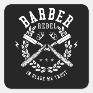 Barber Rebel Square Sticker