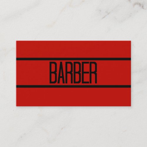 Barber Red Business Card