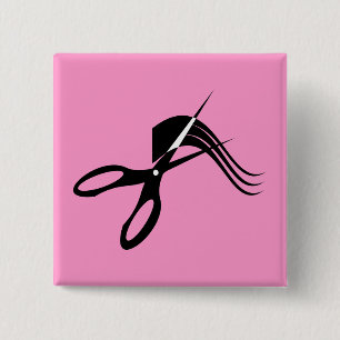 Barber Scissors - Hair Stylist Pinback Button
