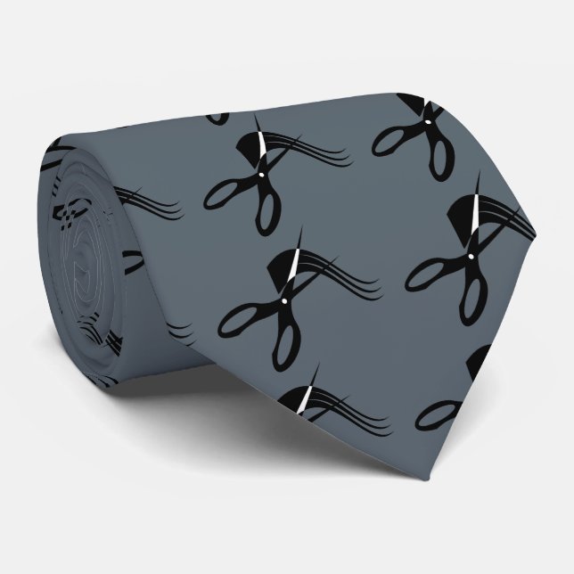 Barber Scissors Hair Stylist Salon Art Tie (Rolled)