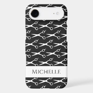 Barber scissors pattern personalized hair stylist iPhone 17 air case