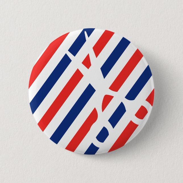 Barber Scissors Pinback Button (Front)