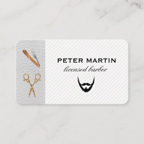 Barber Scissors Razor Business Card