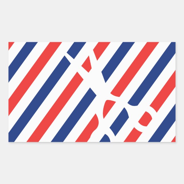 Barber Scissors Rectangular Sticker (Front)