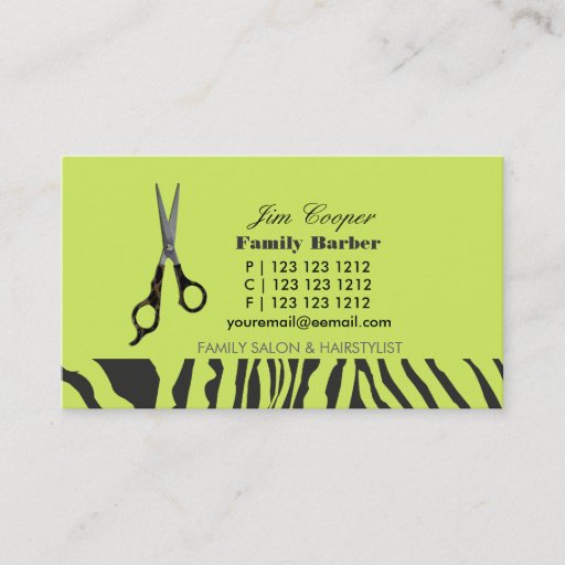 Customizable Barber Sharp Sheers Business Card Templates