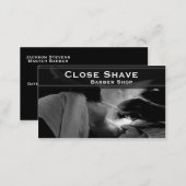 Barber Shave Straight Edge Razor Photograph Appointment Card (Front/Back)