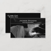 Barber Shave Straight Edge Razor Photograph Business Card (Front/Back)
