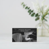 Barber Shave Straight Edge Razor Photograph Business Card (Standing Front)