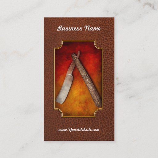 Customizable Barber - Shaving - Keep a stiff upper lip Business Card