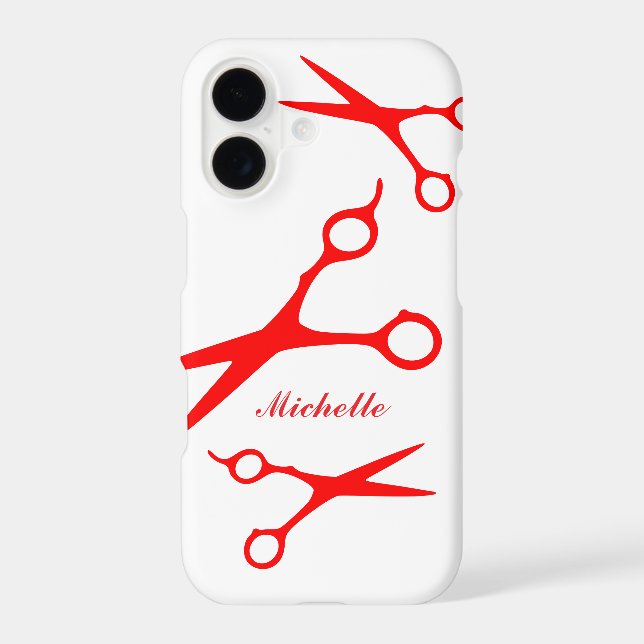 Barber shears design personalized hairstylist iPhone case (Back)