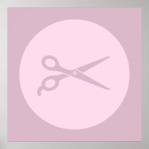 Barber Shears Hair Salon Scissors CUSTOM COLOR Poster