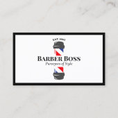 Barber Shop,  Barber Pole  Classic Business Card (Front)
