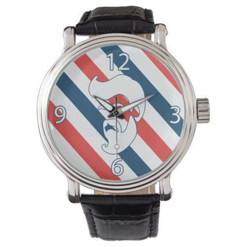 Barber Shop Bearded Man Watch