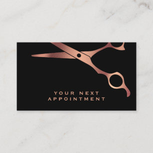 Barber Shop Black Hair Salon Appointment Card