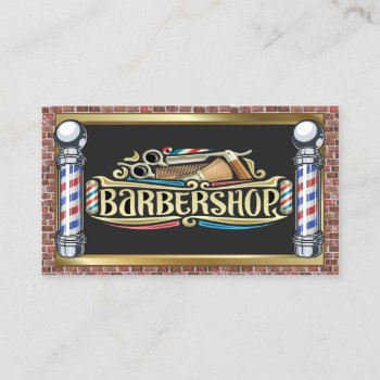 Barber Shop Business Card by sharonrhea at Zazzle