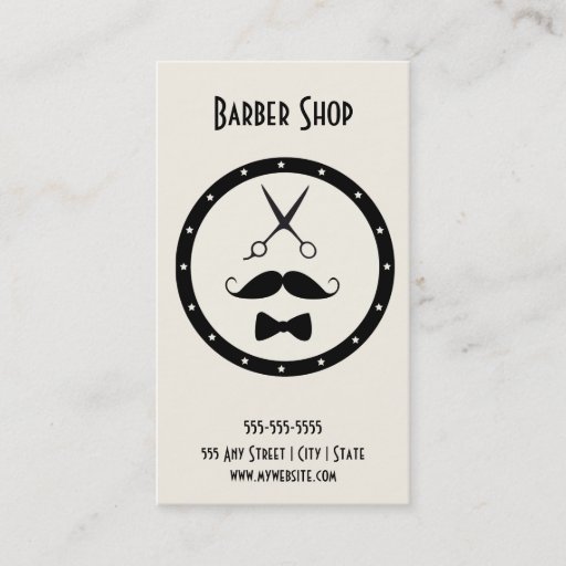 Customizable Barber shop Business Card