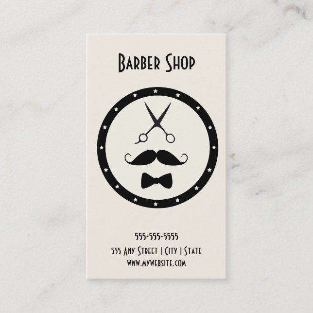 Barber shop Business Card (Front)