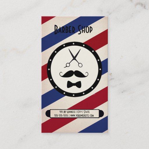 Customizable Barber shop Business Card