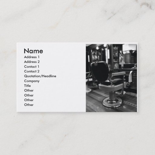 Customizable Barber Shop Business Card