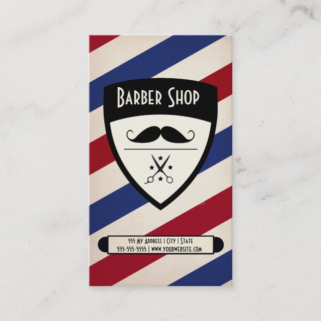 Barber shop Business Card (Front)
